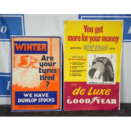 251 - Goodyear and Dunlop tyre advertising posters - 2