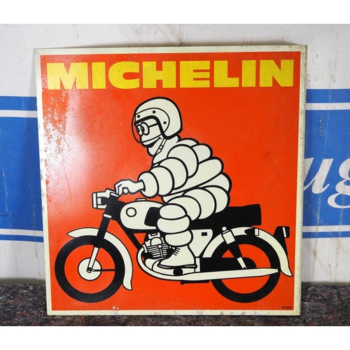 265 - Double sided post mounted tin sign - Michelin 17