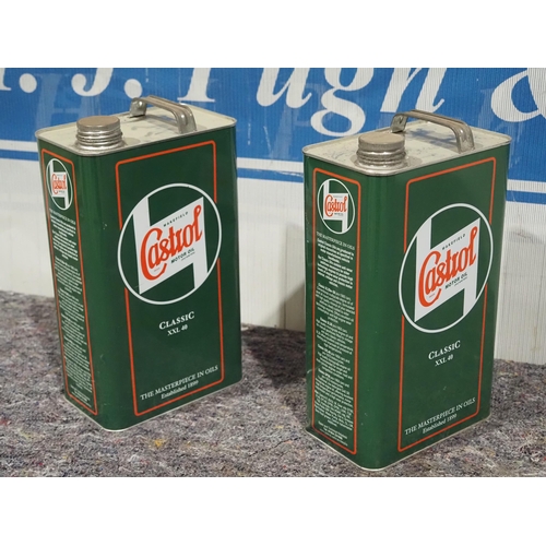 360 - Full 1 gallon Castrol oil tins - 2