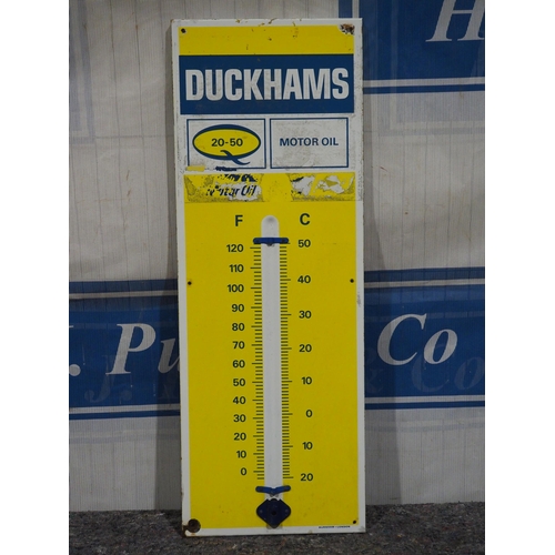 367 - Enamel sign - Duckhams thermometer 36