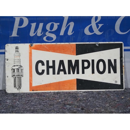 370 - Tin sign - Champion spark plugs 9½