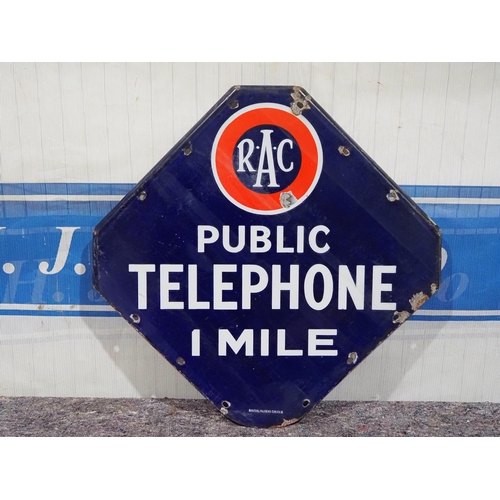 457 - Enamel sign - RAC Public Telephone 26