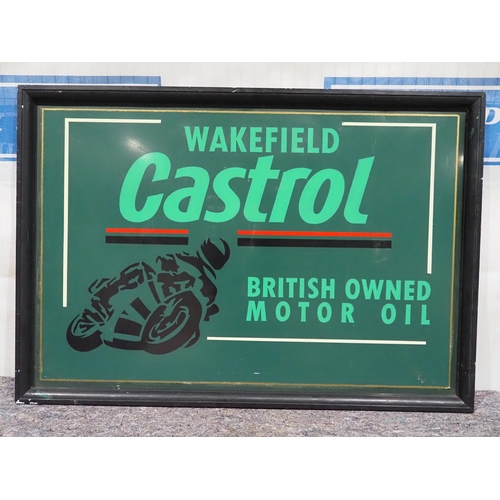 464 - Painted sign on tin - Wakefield Castrol 37