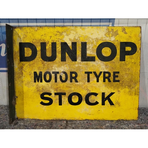 472 - Enamel sign double sided - Dunlop Motor Tyre Stock 18