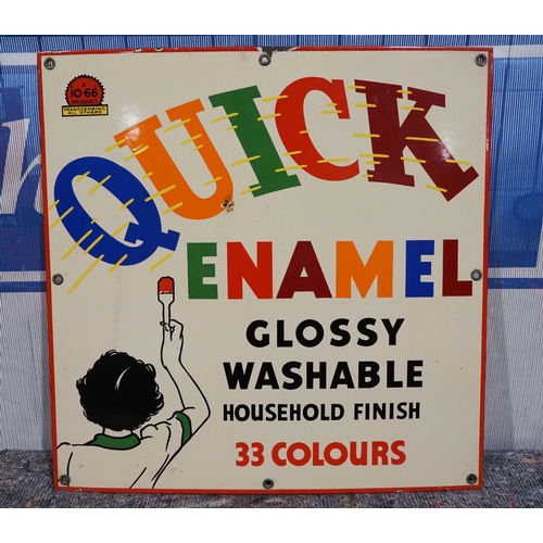 473 - Enamel sign - Quick Enamel 18