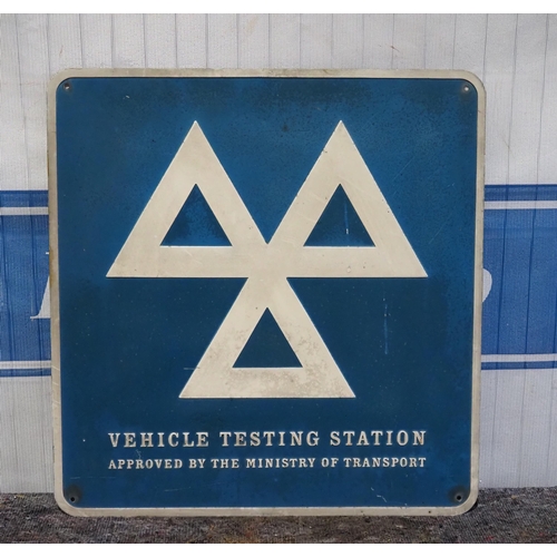 493 - Tin sign - MOT vehicle testing station 25