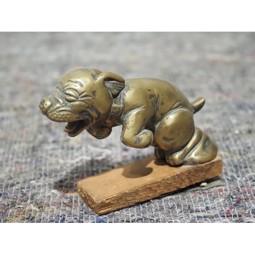 506 - Bonzo leaping dog brass car mascot circa 1920 3