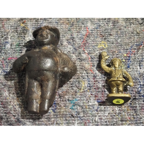 513 - Brass policeman figurine and 1 other