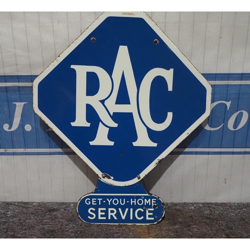 542 - Double sided enamel sign - RAC 'Get you home service' 26