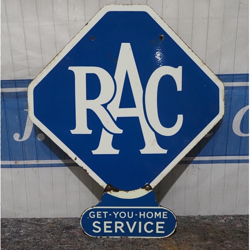 542 - Double sided enamel sign - RAC 'Get you home service' 26