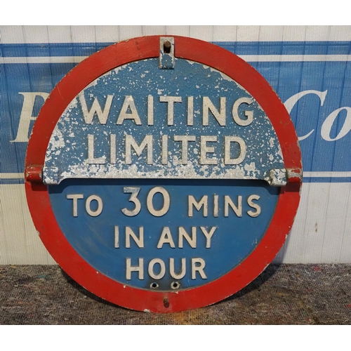 543 - Cast Aluminium flip over sign - Waiting limited 20