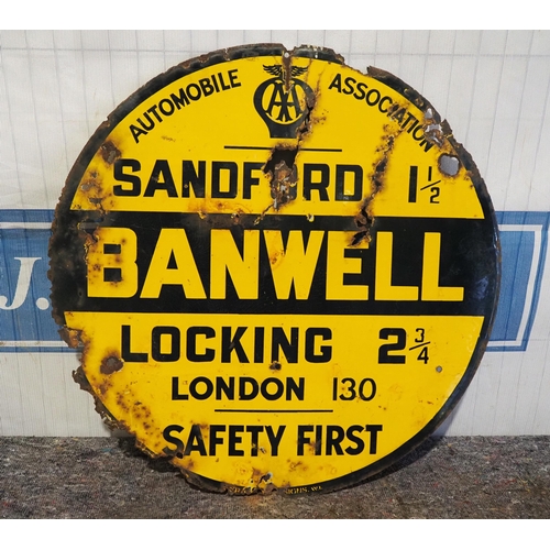 544 - Enamel sign - AA Banwell 30