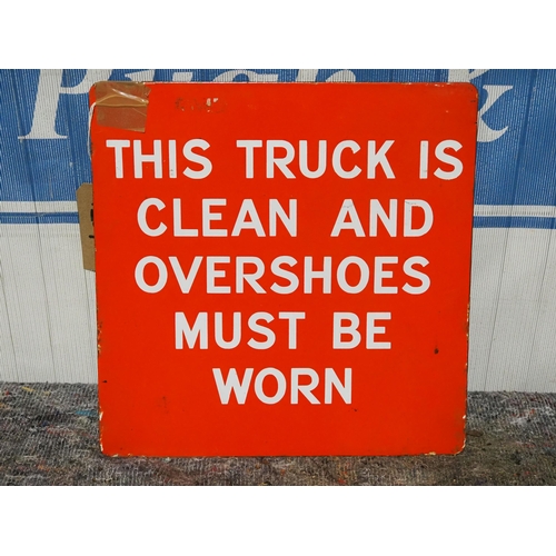 548 - Double sided enamel sign - This Truck is Clean/Dirty 14