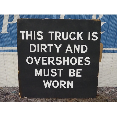 548 - Double sided enamel sign - This Truck is Clean/Dirty 14