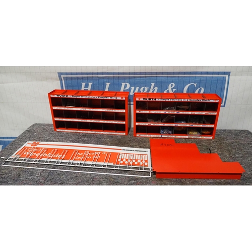 559 - Wurth storage bins and wiper blade stand