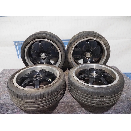 125 - Set of 4 Wolfrace alloy wheels and tyres 215 40R17