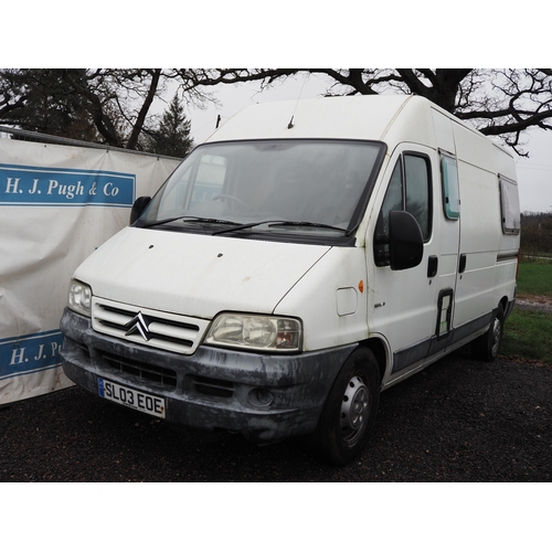 207 - Citroen Relay 1800 TD Hdi campervan. 2003. 2800cc
Property of a deceased estate. Runs and drives but... 