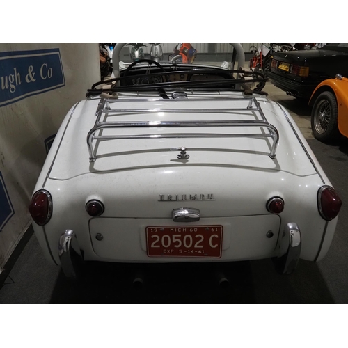 213 - Triumph TR3 Type 20 Roadster. 1991cc. 1961
Petrol. 4 Cylinder. Runs and Drives. 
US Import. Vin No. ... 