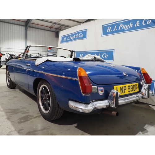 215 - MGB Roadster. 1975. 1798cc
Runs and drives. MOT until 5/10/24. One owner from new. Comes with folder... 