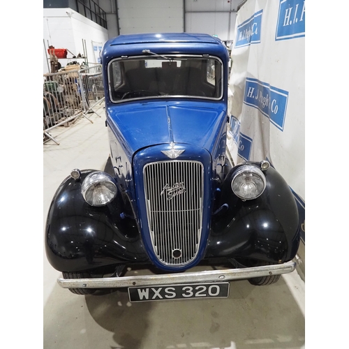 219 - Austin Seven Saloon. 1939. 885cc
Runs and drives. Recent new plugs, cap, condenser, rotor arm and po... 