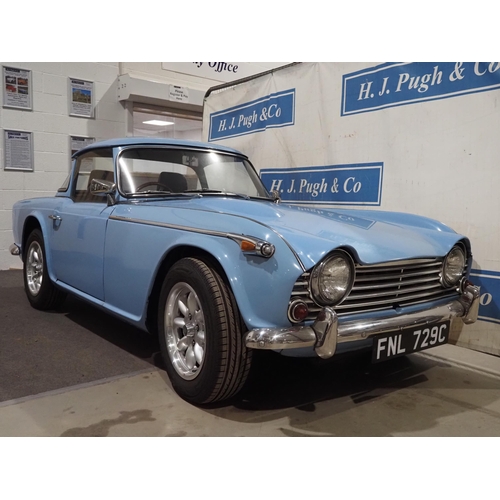 221 - Triumph TR4A sports car. 1965. 2498cc
Runs and drives. Comes with continuation log book, folder of r... 