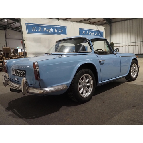 221 - Triumph TR4A sports car. 1965. 2498cc
Runs and drives. Comes with continuation log book, folder of r... 