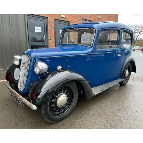 219 - Austin Seven Saloon. 1939. 885cc
Runs and drives. Recent new plugs, cap, condenser, rotor arm and po... 