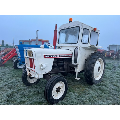 David Brown 880 tractor with cab. Runs 1967. V5