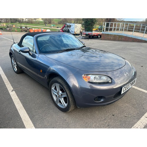 224 - Mazda MX5 convertible. 2007. 1798cc. Runs and drives. MOT until 18.07.24. Comes with invoices and so... 