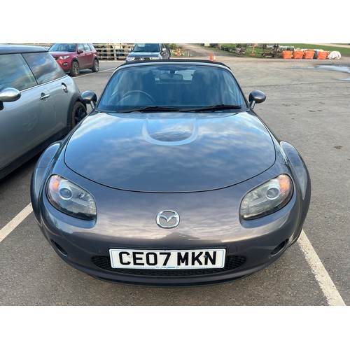 224 - Mazda MX5 convertible. 2007. 1798cc. Runs and drives. MOT until 18.07.24. Comes with invoices and so... 