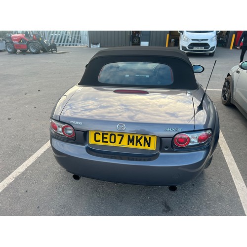 224 - Mazda MX5 convertible. 2007. 1798cc. Runs and drives. MOT until 18.07.24. Comes with invoices and so... 