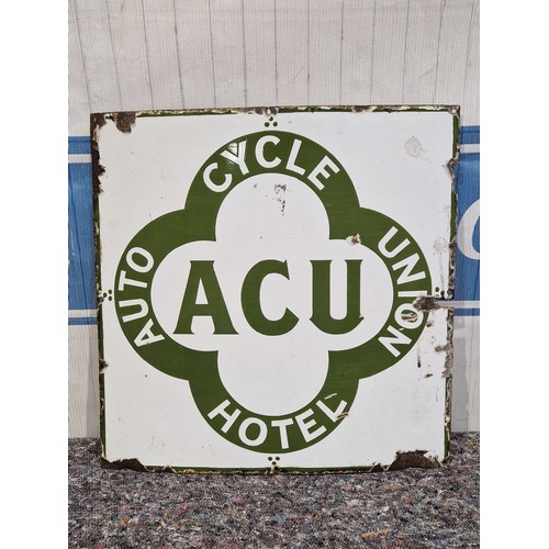 572 - Enamel sign - Auto Cycle Union 20