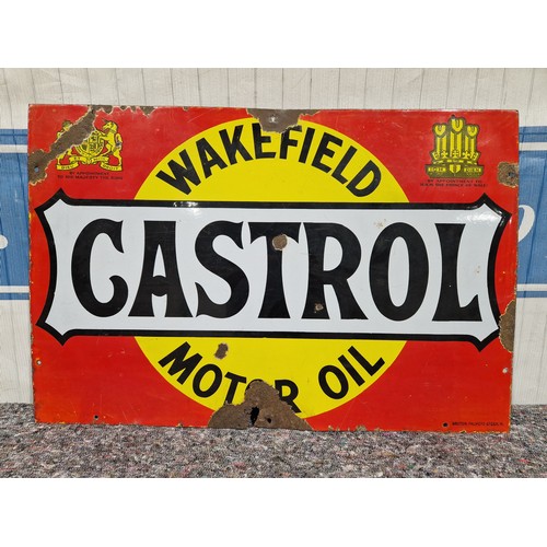 573 - Enamel sign - Wakefield Castrol Motor Oil 20