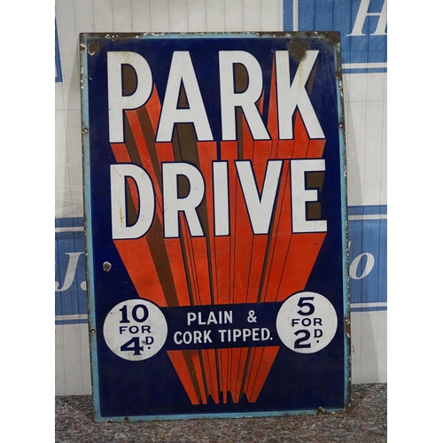 593 - Enamel sign- Park drive 36x24