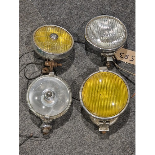 583 - Assorted car spot lamps to include Miller, Raydyot and Lucas - 4