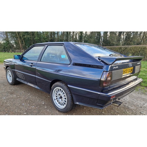 212A - Audi Quattro Turbo Coupe. 1988. 2226cc
Chassis No. WAUZZZ85ZJA900593
Engine No. MB001349
Runs and dr... 