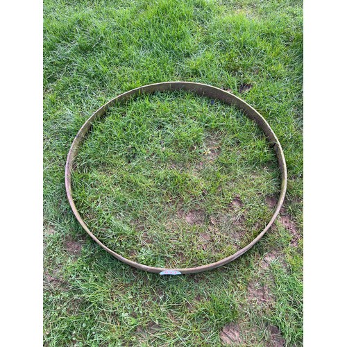 573 - Cast iron wheel rim 52” diameter