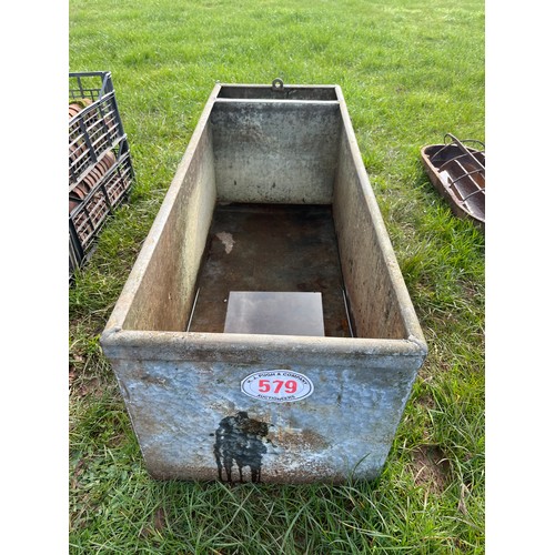 579 - Galvanised water trough 4ft