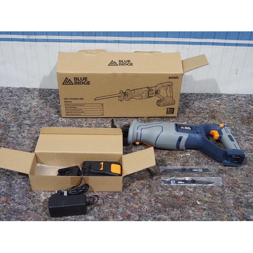 711 - 18v Reciprocating cordless electric sabre saw 2.0 ah battery. New