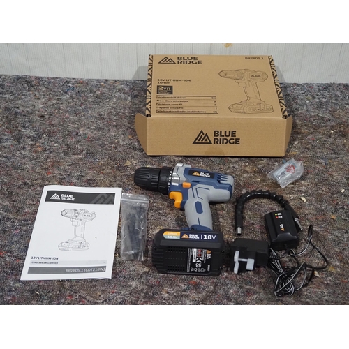 718 - 18v Electric cordless drill driver. New