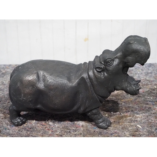 730 - Cast iron hippo 14