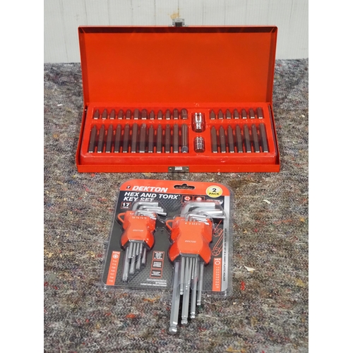 736 - 40 Piece bit set and 17 piece hex key set