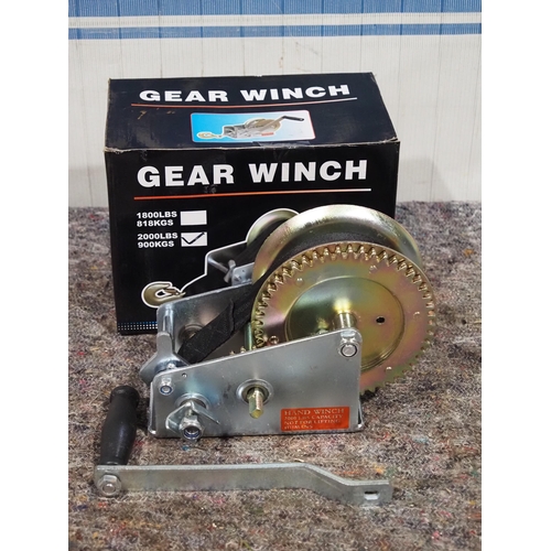 773 - 2 Speed hand winch with 25ft webbing