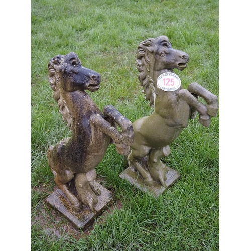 125 - Pair of horse statues