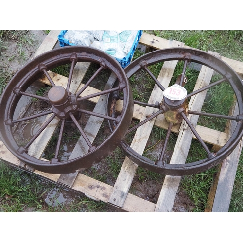 153 - Cast iron wheels - 2