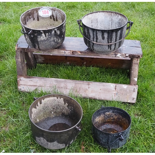 184 - Cast iron pots