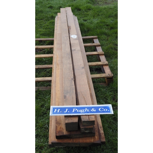 1049A - Oak timbers, suitable for refectory table average 3.3m x190x80 - 6