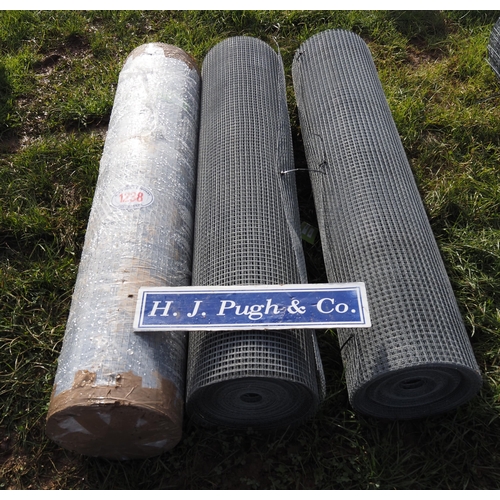 1238 - Hot dipped welded wire mesh *seconds, 1.2m x13x13mm - 30m rolls - 3