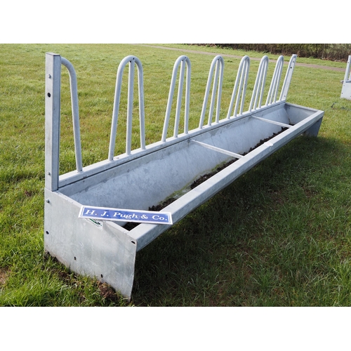 1266 - Galvanised tombstone feeder 14ft