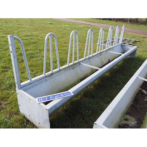 1272 - Galvanised tombstone feeder 14ft